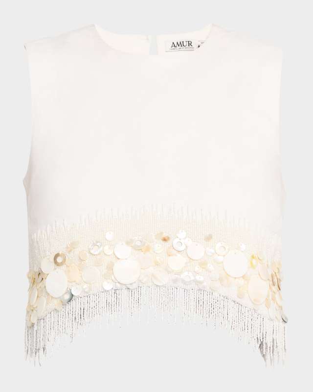 Antonella Shell Beaded Top